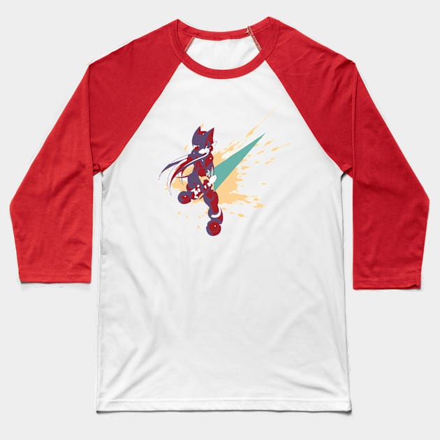 Red Hero Baseball T-Shirt by DoubleZero_24